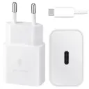Samsung Adaptateur secteur original avec câble USB-C - Chargeur - Connexion USB-C et USB