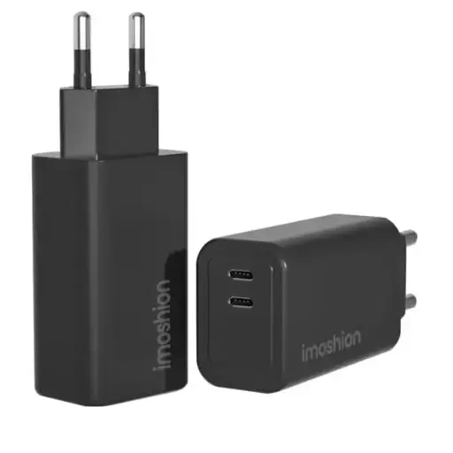 Imoshion Adaptateur secteur 35 watts | Avec 2 ports USB-C - Noir