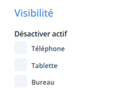 Menu visibilité Divi